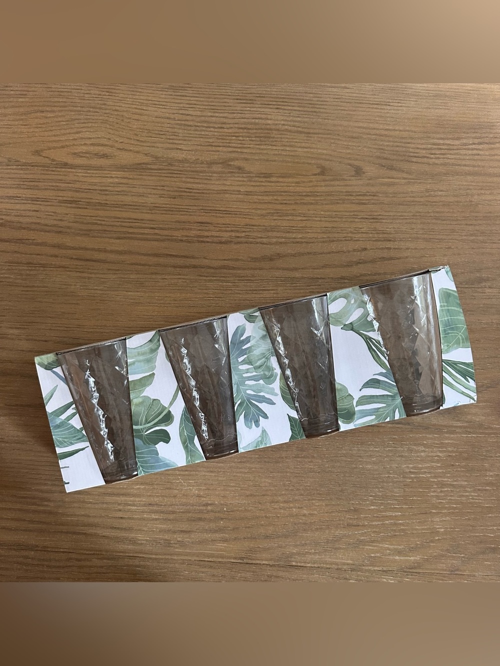 NWT Tommy Bahama Set of 4 Acrylic Highball Tumblers Clear Tropical Drinkware
